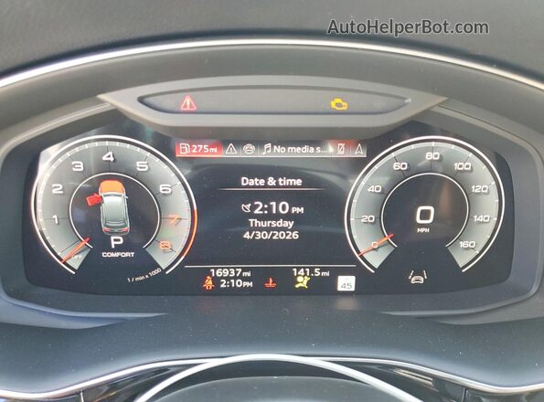 WA1LCBF76SD001423 2025 AUDI Q7 Black Vista del cuadro de instrumentos