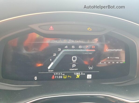 WA1LCBF78SD021852 2025 AUDI Q7 Black Instrument cluster view