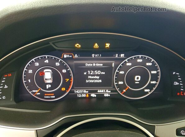 WA1LHAF74JD022457 2018 AUDI Q7 White Vista del cuadro de instrumentos
