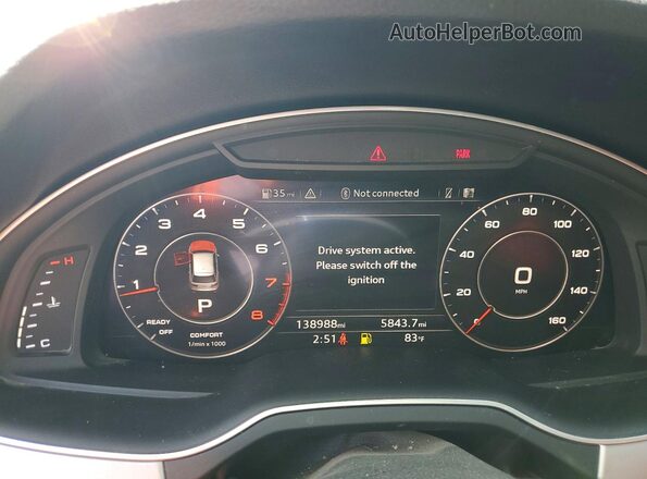 WA1LHAF75KD037146 2019 AUDI Q7 Угольный Вид щитка приборов