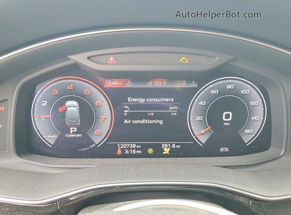 WA1LXAF79LD005353 2020 AUDI Q7 White ხელსაწყოთა პანელის ხედი