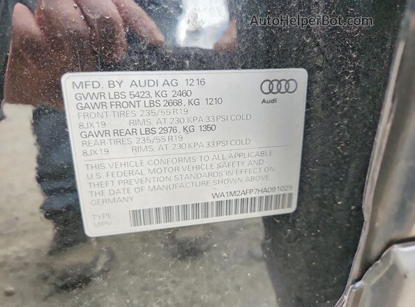 WA1M2AFP7HA091029 2017 AUDI Q5 Black Widok naklejki z numerem VIN