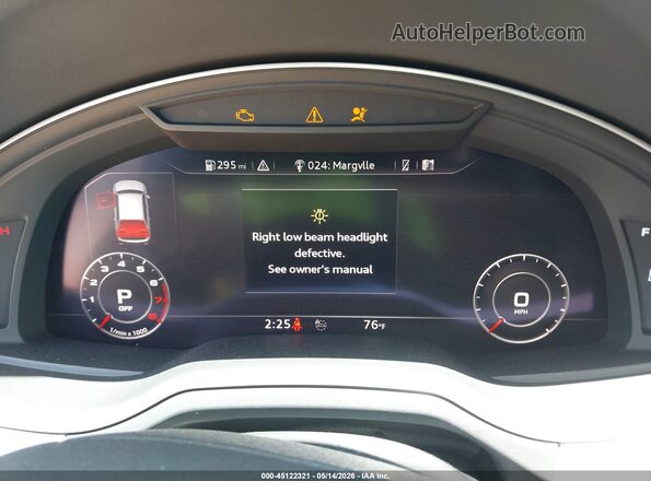 WA1VAAF72KD007969 2019 AUDI Q7 White Widok tylnych siedzeń