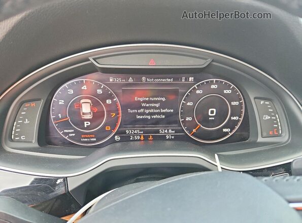 WA1VAAF76HD019549 2017 AUDI Q7 White Вид щитка приладів