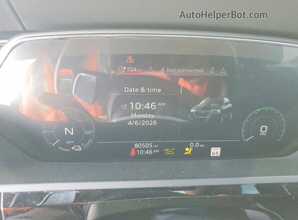 WA1VAAGEXKB023023 2019 AUDI E-TRON Gray Widok zestawu wskaźników