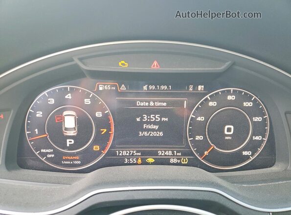 WA1VABF72JD009581 2018 AUDI Q7 Gray Widok zestawu wskaźników