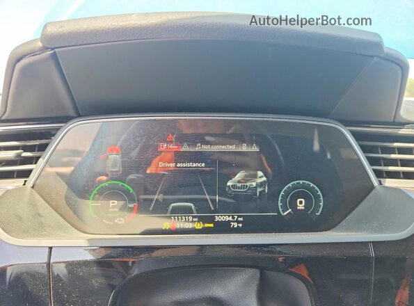WA1VABGE0KB016507 2019 AUDI E-TRON Blue Vista del cuadro de instrumentos