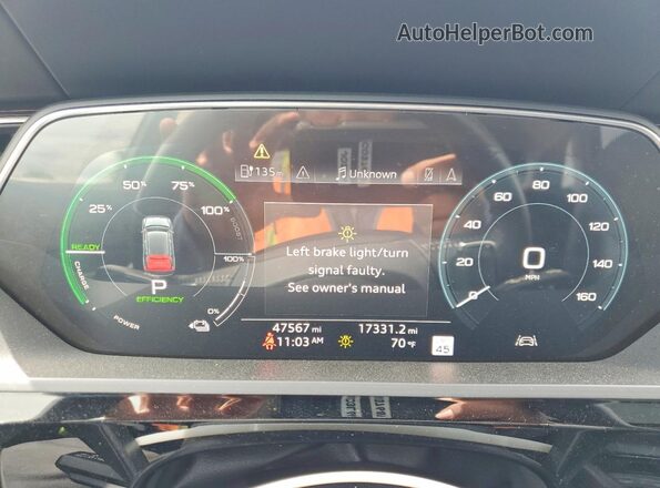 WA1VABGE2KB008490 2019 AUDI E-TRON Black Instrument cluster view