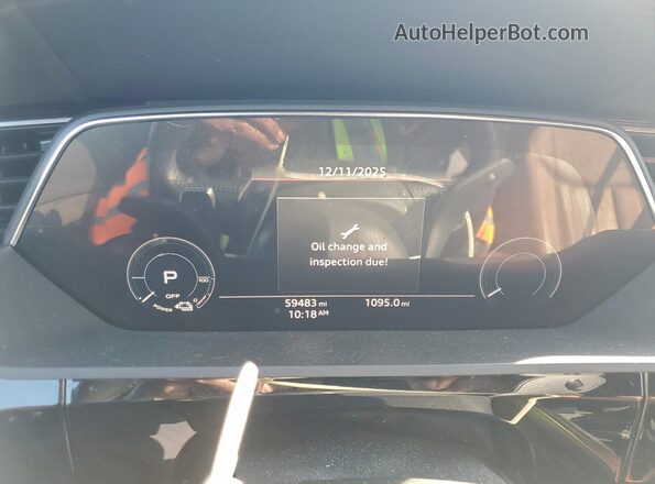 WA1VABGE5KB018110 2019 AUDI E-TRON White Instrument cluster view