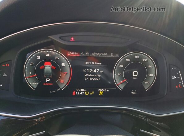 WA1VVBF78SD005430 2025 AUDI Q7 Серый Вид щитка приборов