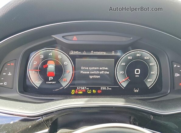WA1VXAF75MD037114 2021 AUDI Q7 White Вид щитка приладів