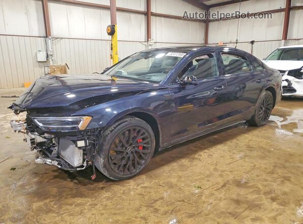 WAU8HAF83MN008405 2021 AUDI A8 Синий Передняя левая четверть