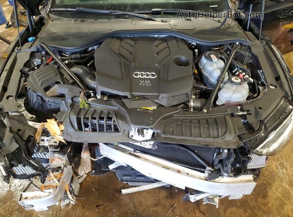 WAU8HAF83MN008405 2021 AUDI A8 Синий Вид задней части салона