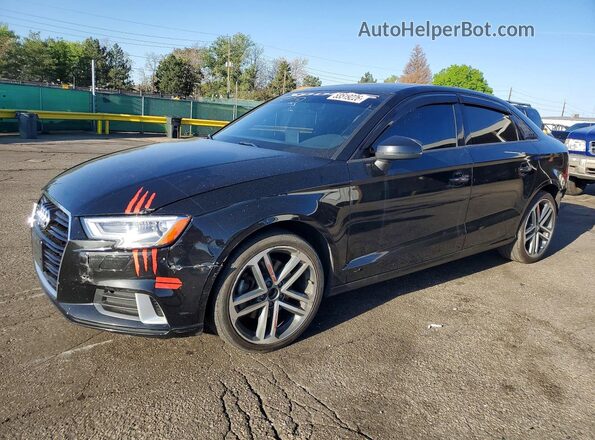 WAUAUGFF3J1045147 2018 AUDI A3 Black Vista tres cuartos delantera izquierda