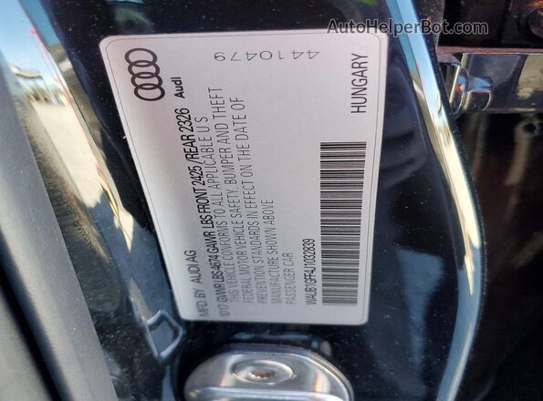 WAUB1GFF4J1032839 2018 AUDI S3 Черный Вид подкапотного пространства