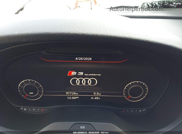WAUB1GFF7J1060134 2018 AUDI S3 Черный Вид задних сидений