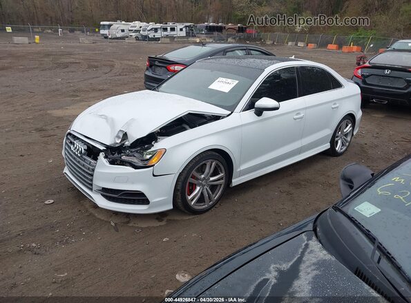 WAUB1GFF9G1054635 2016 AUDI S3 White Առջևի ձախ երեք քառորդ տեսարան