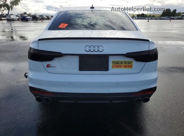 WAUB4AF45MA006953 2021 AUDI S4 White Widok z tyłu