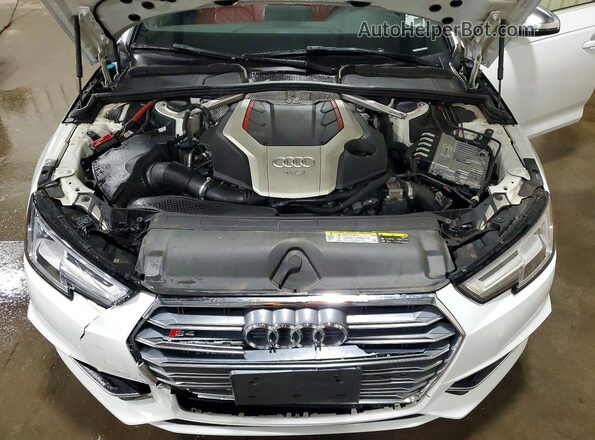 WAUB4AF46JA158459 2018 AUDI S4 White უკანა სალონის ხედი