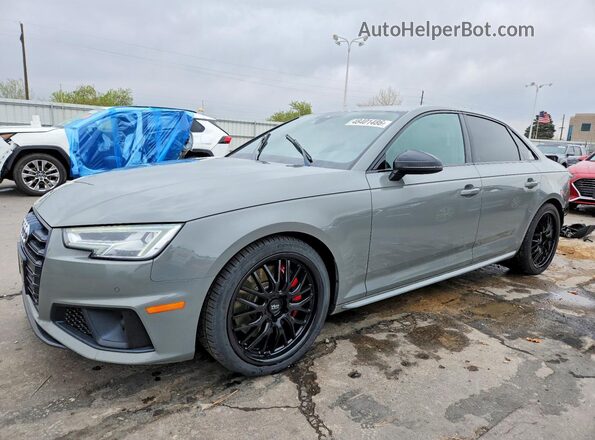WAUB4AF46KA051901 2019 AUDI S4 Gray Առջևի ձախ երեք քառորդ տեսարան