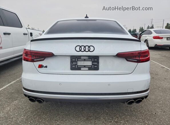 WAUB4AF49JA141381 2018 AUDI S4 White Widok z tyłu