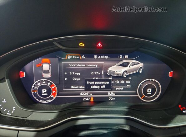 WAUB4AF49KA003731 2019 AUDI S4 Gray Widok zestawu wskaźników