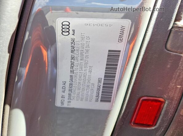 WAUB4AF4XKA013653 2019 AUDI S4 Gray Widok komory silnika