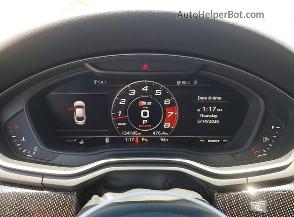 WAUB4DF58JA084486 2018 AUDI S5 Gray Instrument cluster view