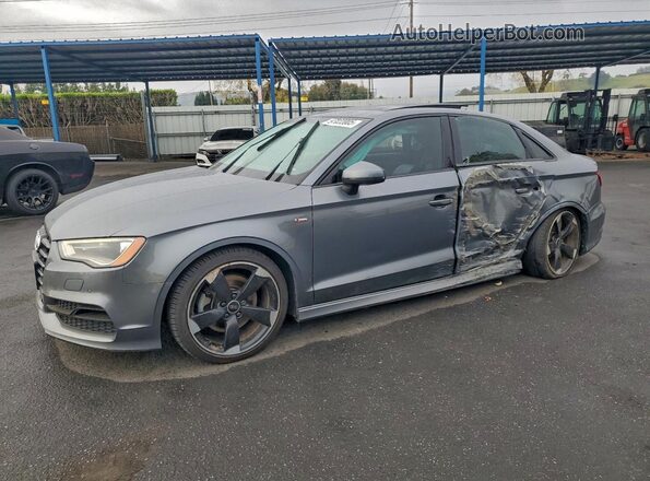 WAUB8GFF3G1055422 2016 AUDI A3 Gray Առջևի ձախ երեք քառորդ տեսարան