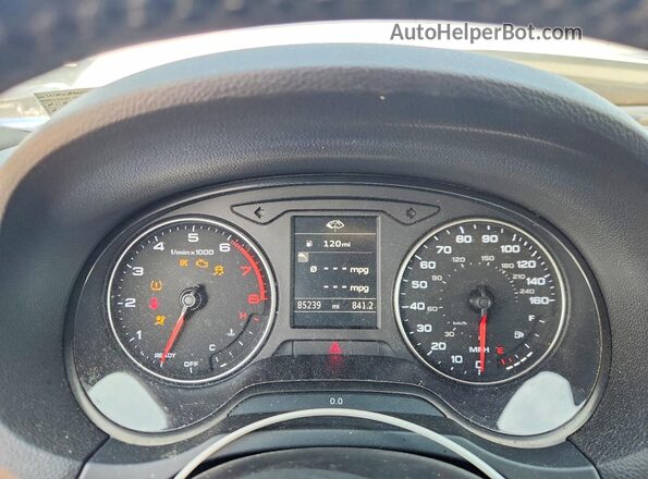 WAUB8GFF6G1048979 2016 AUDI A3 White Vista del cuadro de instrumentos