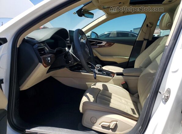 WAUBBAF42MA035817 2021 AUDI A4 White Widok wnętrza z przodu