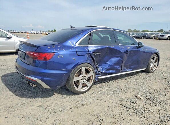 WAUC4AF42NA019844 2022 AUDI S4 Синий Задняя правая четверть