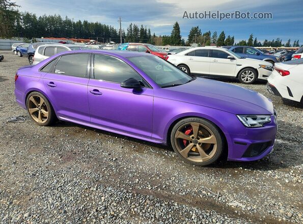 WAUC4AF49KA074139 2019 AUDI S4 Фиолетовый Передняя правая четверть
