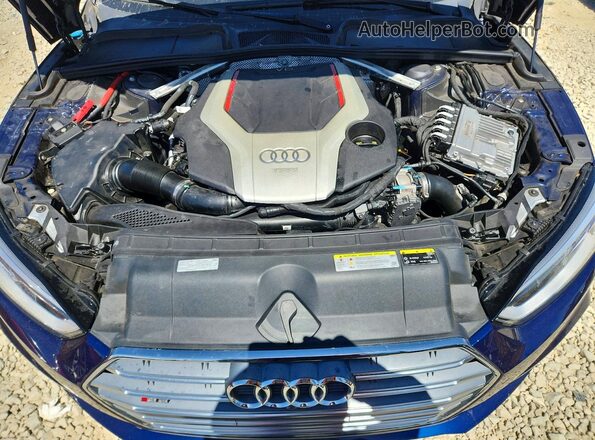 WAUC4CF56KA074572 2019 AUDI S5 Blue უკანა სალონის ხედი