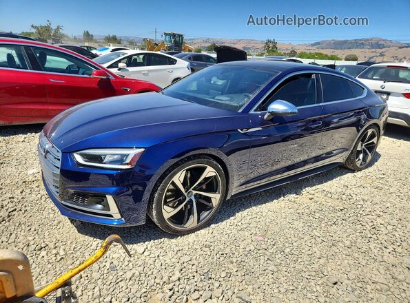 WAUC4CF56KA074572 2019 AUDI S5 Blue წინა მარცხენა ხედი სამი მეოთხედიდან
