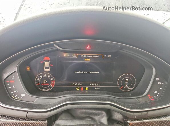 WAUC4CF5XKA020577 2019 AUDI S5 Серый Вид щитка приборов