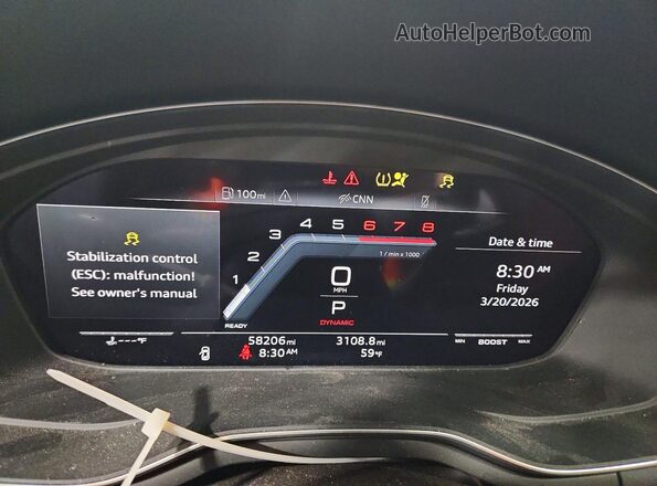 WAUC4CF5XNA011978 2022 AUDI S5 Gray ხელსაწყოთა პანელის ხედი