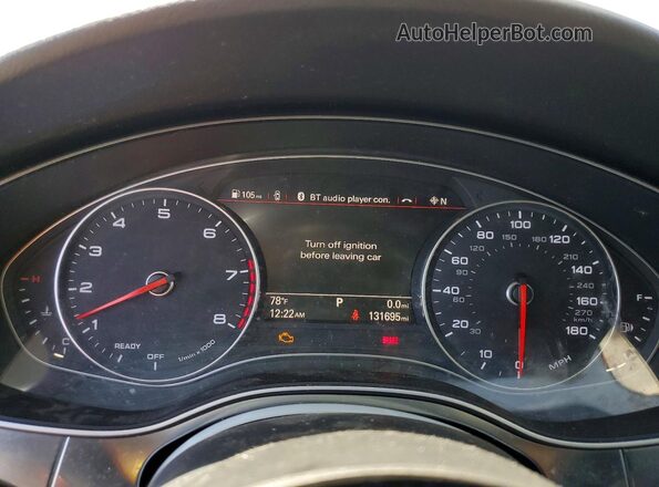 WAUC8AFC8JN024206 2018 AUDI A6 White Вид щитка приладів