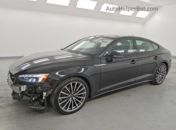 WAUCBCF55NA030637 2022 AUDI A5 Black Передня ліва чверть