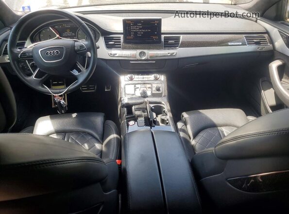 WAUD2AFD2DN020235 2013 AUDI S8 Black Widok deski rozdzielczej
