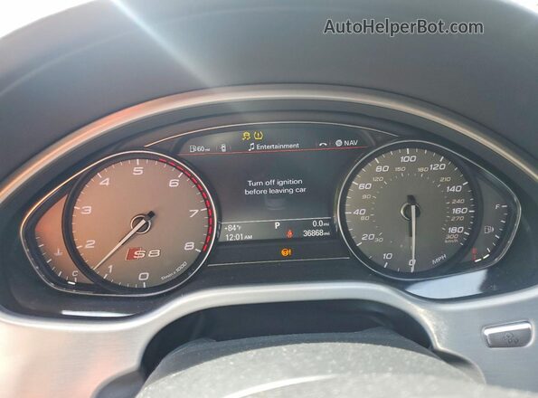 WAUD2AFD2DN020235 2013 AUDI S8 Black Widok zestawu wskaźników