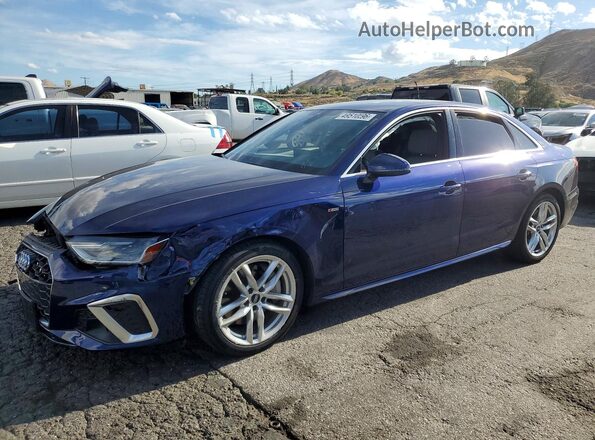 WAUDAAF46MA024637 2021 AUDI A4 Синий Передняя левая четверть