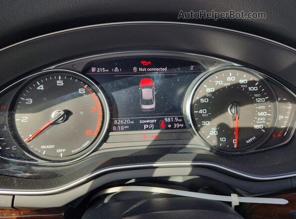 WAUDNAF40KA039815 2019 AUDI A4 Gray ხელსაწყოთა პანელის ხედი