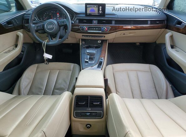 WAUDNAF45JN010043 2018 AUDI A4 Blue Widok deski rozdzielczej