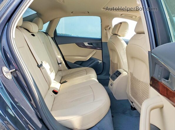 WAUDNAF45JN010043 2018 AUDI A4 Blue Widok wnętrza z tyłu