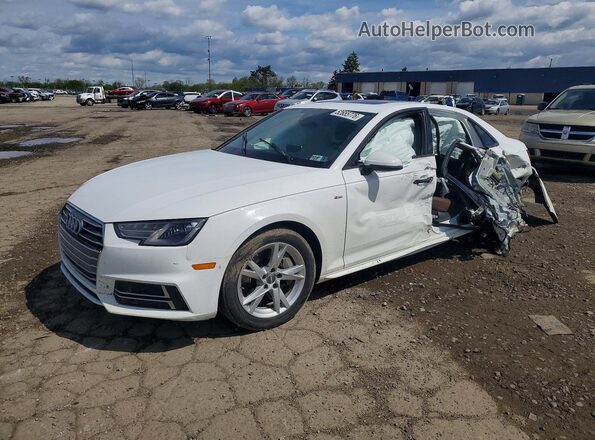 WAUDNAF45JN016327 2018 AUDI A4 White Vista tres cuartos delantera izquierda