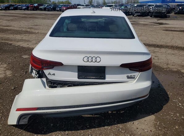 WAUDNAF45JN016327 2018 AUDI A4 White Vista trasera