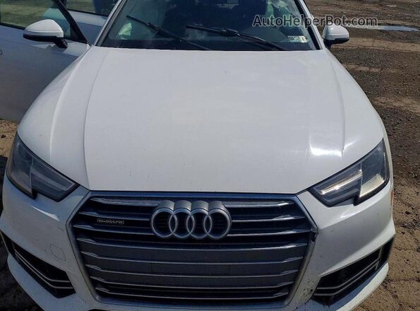 WAUDNAF45JN016327 2018 AUDI A4 White Vista interior trasera