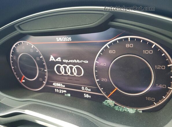 WAUDNAF45JN016327 2018 AUDI A4 White Vista del cuadro de instrumentos