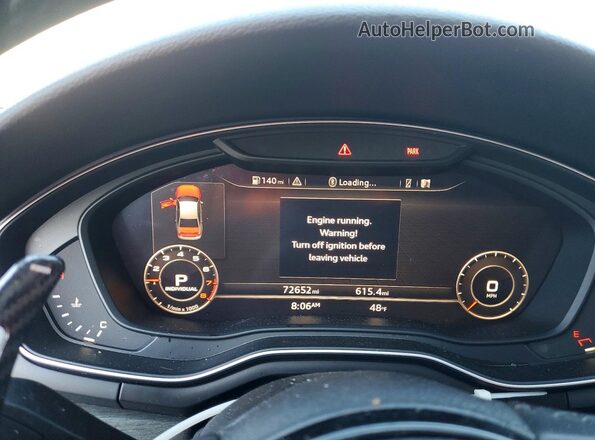 WAUDNAF4XHN046045 2017 AUDI A4 Белый Вид щитка приборов